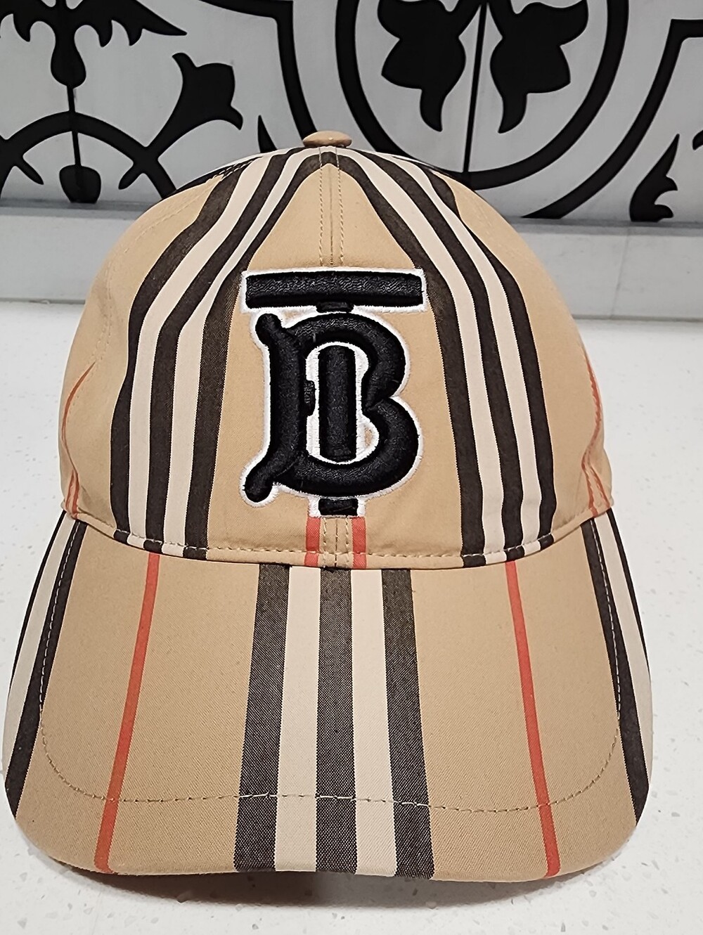 NWT Authentic Burberry Stripe Unisex Baseball Cap (Hard To Find)
